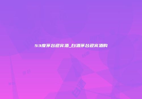 53度茅台迎宾酒_白酒茅台迎宾酒购