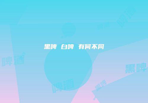 黑啤 白啤 有何不同