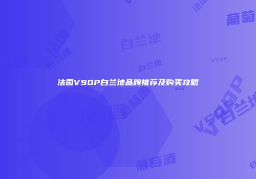 法国VSOP白兰地品牌推荐及购买攻略