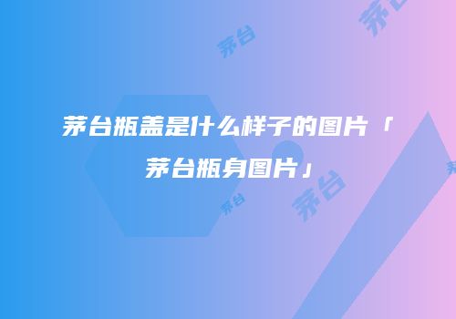 茅台瓶盖是什么样子的图片「茅台瓶身图片」