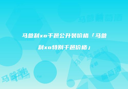 马爹利xo干邑公升装价格「马爹利xo特别干邑价格」