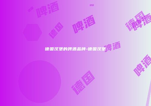 德国汉堡的啤酒品牌-德国汉堡