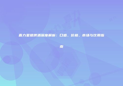 喜力星银啤酒深度解析：口感、价格、市场与饮用指南