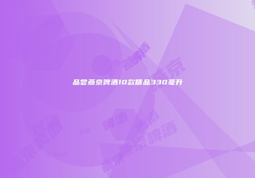 品尝燕京啤酒10款精品330毫升