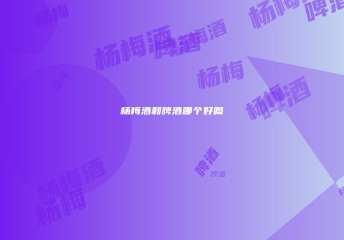 杨梅酒和啤酒哪个好喝