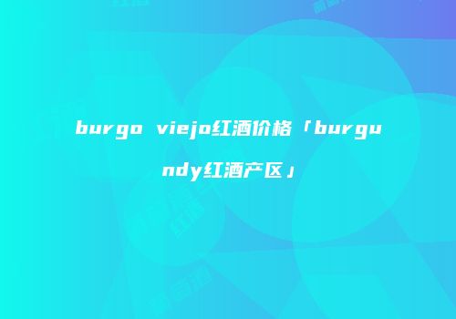 burgo viejo红酒价格「burgundy红酒产区」
