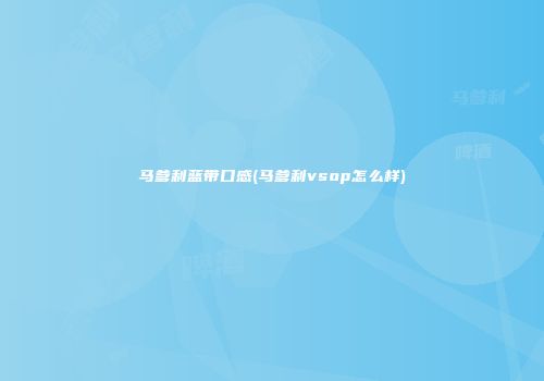 马爹利蓝带口感(马爹利vsop怎么样)