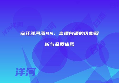 宿迁洋河酒95：高端白酒的价格解析与品质体验