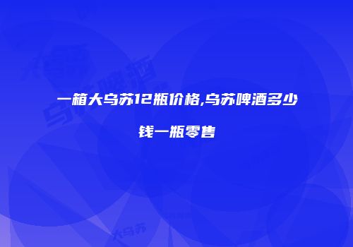 一箱大乌苏12瓶价格,乌苏啤酒多少钱一瓶零售