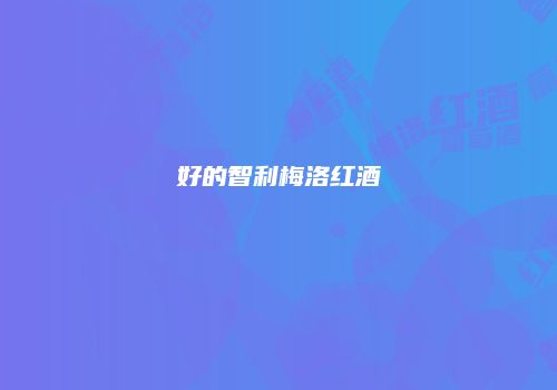 好的智利梅洛红酒