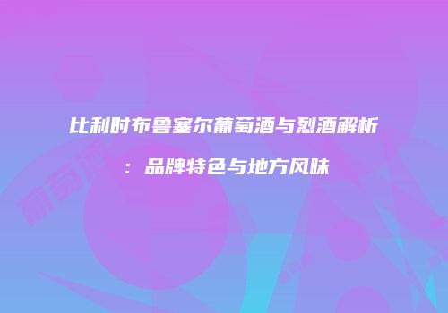 比利时布鲁塞尔葡萄酒与烈酒解析：品牌特色与地方风味