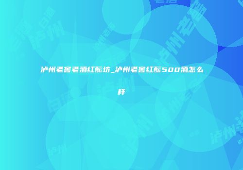 泸州老窖老酒红酝坊_泸州老窖红酝500酒怎么样