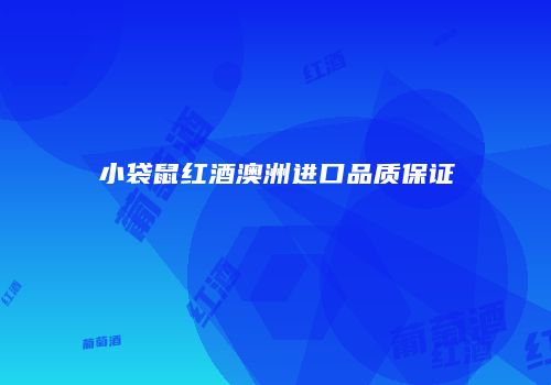 小袋鼠红酒澳洲进口品质保证