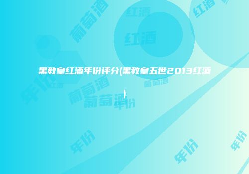 黑教皇红酒年份评分(黑教皇五世2013红酒)