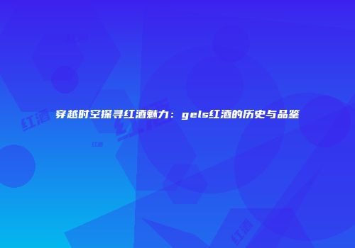 穿越时空探寻红酒魅力：gels红酒的历史与品鉴