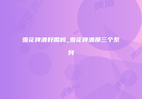 雪花啤酒好喝吗_雪花啤酒那三个系列