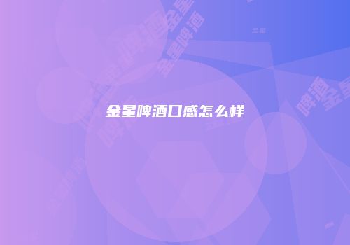 金星啤酒口感怎么样