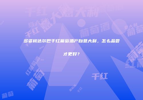 多姿桃达尔巴干红葡萄酒产自意大利，怎么品尝才更好？