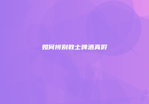 如何辨别教士啤酒真假