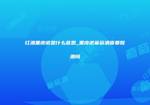红酒黑皮诺是什么意思_黑皮诺葡萄酒需要醒酒吗