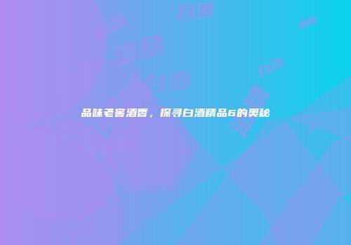 品味老窖酒香，探寻白酒精品6的奥秘