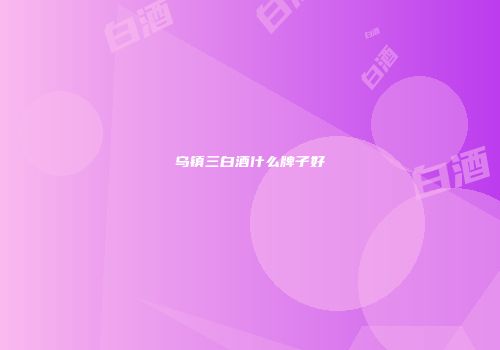乌镇三白酒什么牌子好