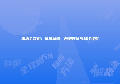 梅酒全攻略：价格解析、自酿方法与制作步骤