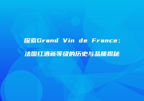 探索Grand Vin de France：法国红酒新等级的历史与品质揭秘