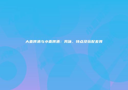 大麦啤酒与小麦啤酒：风味、特点及搭配差异