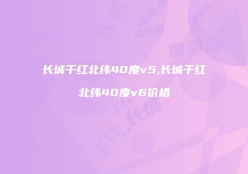 长城干红北纬40度v5,长城干红北纬40度v6价格