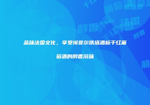 品味法国文化，享受埃菲尔铁塔酒标干红葡萄酒的醇香滋味