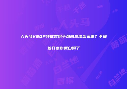 人头马VSOP特优香槟干邑白兰地怎么喝？不懂这几点你就白喝了