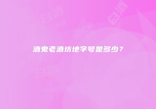 酒鬼老酒坊地字号是多少？