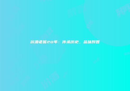 汾酒老窖20年：传承历史，品味醇香