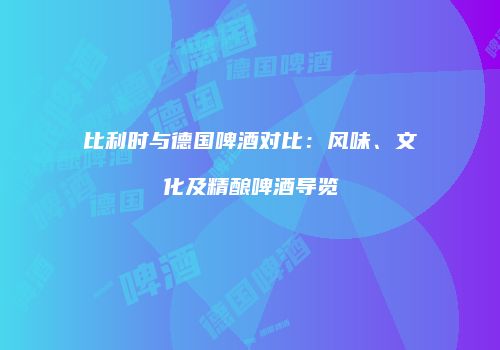 比利时与德国啤酒对比：风味、文化及精酿啤酒导览
