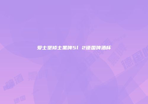 爱士堡修士黑啤5l 2德国啤酒杯