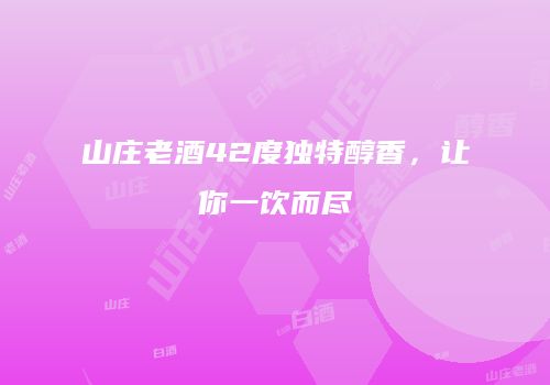 山庄老酒42度独特醇香，让你一饮而尽