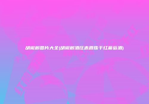 胡椒树图片大全(胡椒树酒庄赤霞珠干红葡萄酒)