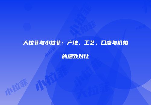 大拉菲与小拉菲：产地、工艺、口感与价格的细致对比