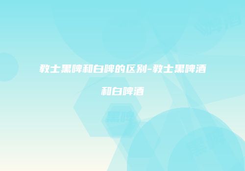教士黑啤和白啤的区别-教士黑啤酒和白啤酒