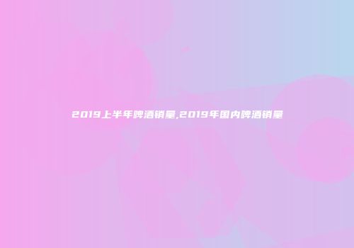 2019上半年啤酒销量,2019年国内啤酒销量