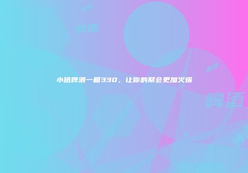 小哈啤酒一箱330，让你的聚会更加火爆
