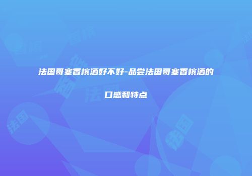 法国哥塞香槟酒好不好-品尝法国哥塞香槟酒的口感和特点