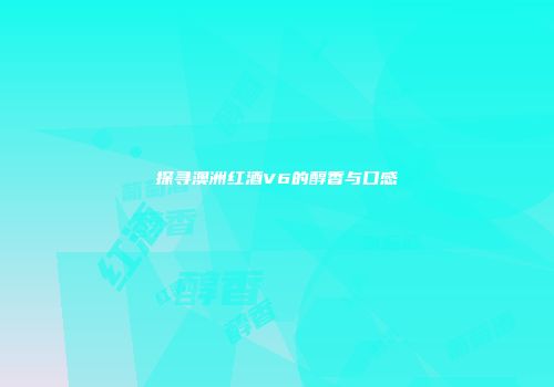 探寻澳洲红酒V6的醇香与口感