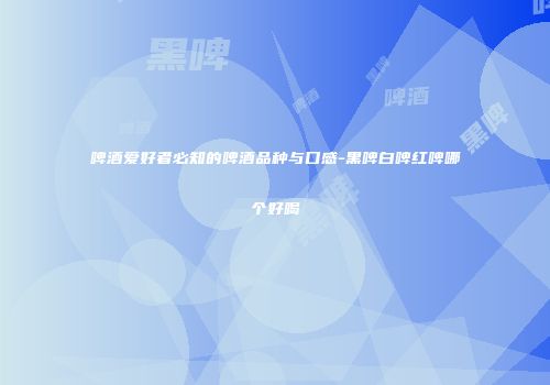 啤酒爱好者必知的啤酒品种与口感-黑啤白啤红啤哪个好喝