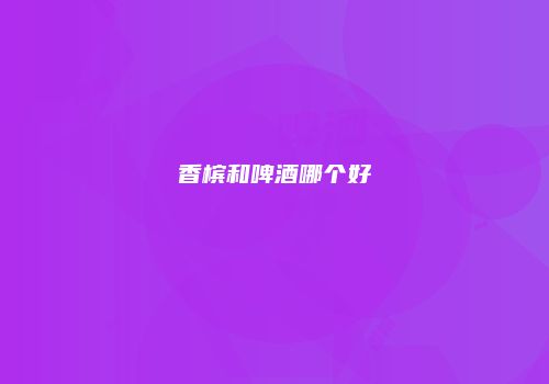 香槟和啤酒哪个好