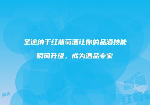 圣途纳干红葡萄酒让你的品酒技能瞬间升级，成为酒品专家