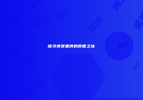 探寻狮堡黑啤的醇香之旅