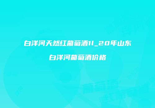 白洋河天然红葡萄酒1l_20年山东白洋河葡萄酒价格