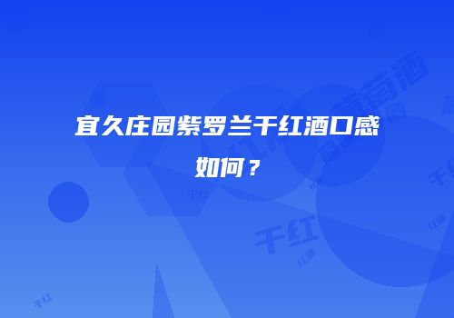 宜久庄园紫罗兰干红酒口感如何？
